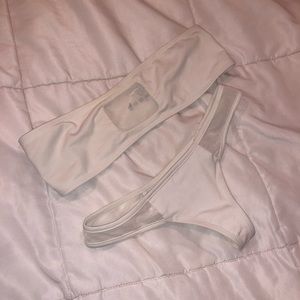 Coulbourne White Strapless Bikini
